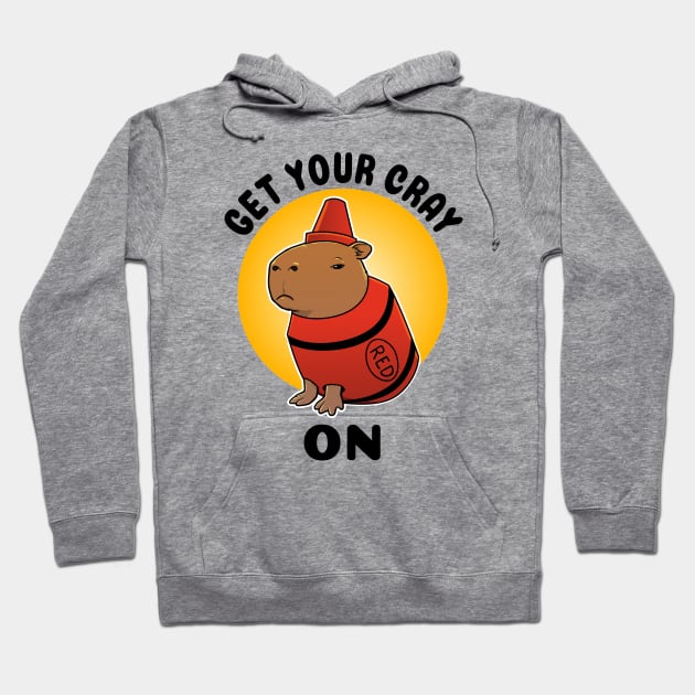 Get your cray on Capybara Crayon Hoodie by capydays